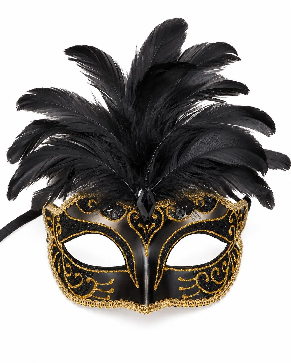 Eye mask black and gold