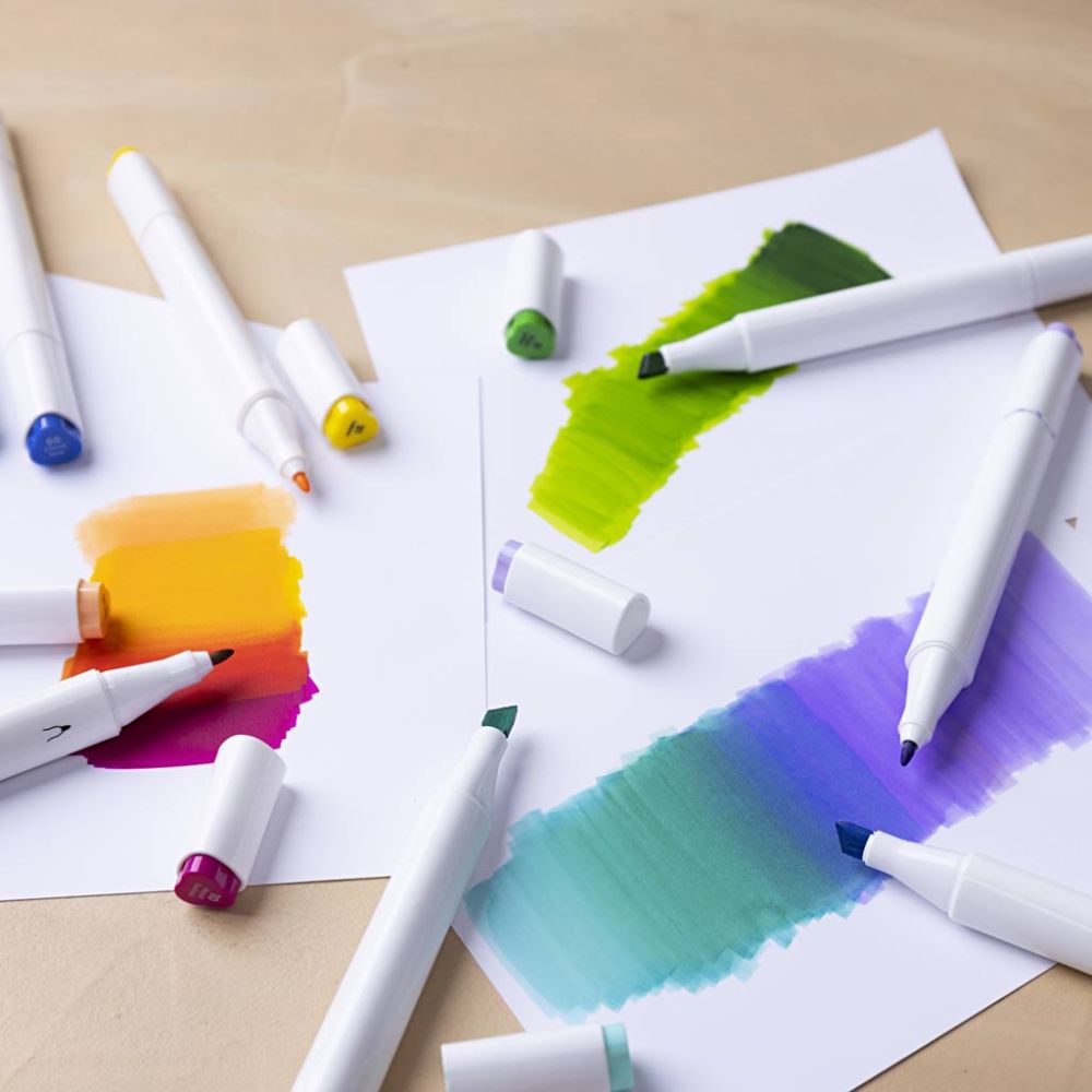 Illustration marker - standardfärger 48 pack