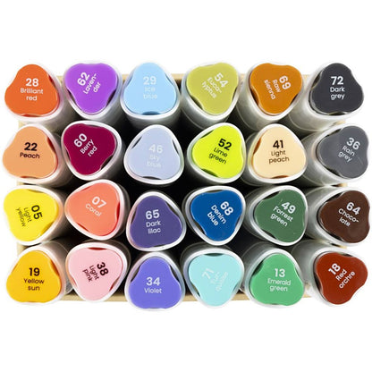Illustration marker - kompletterande färger 24 pack