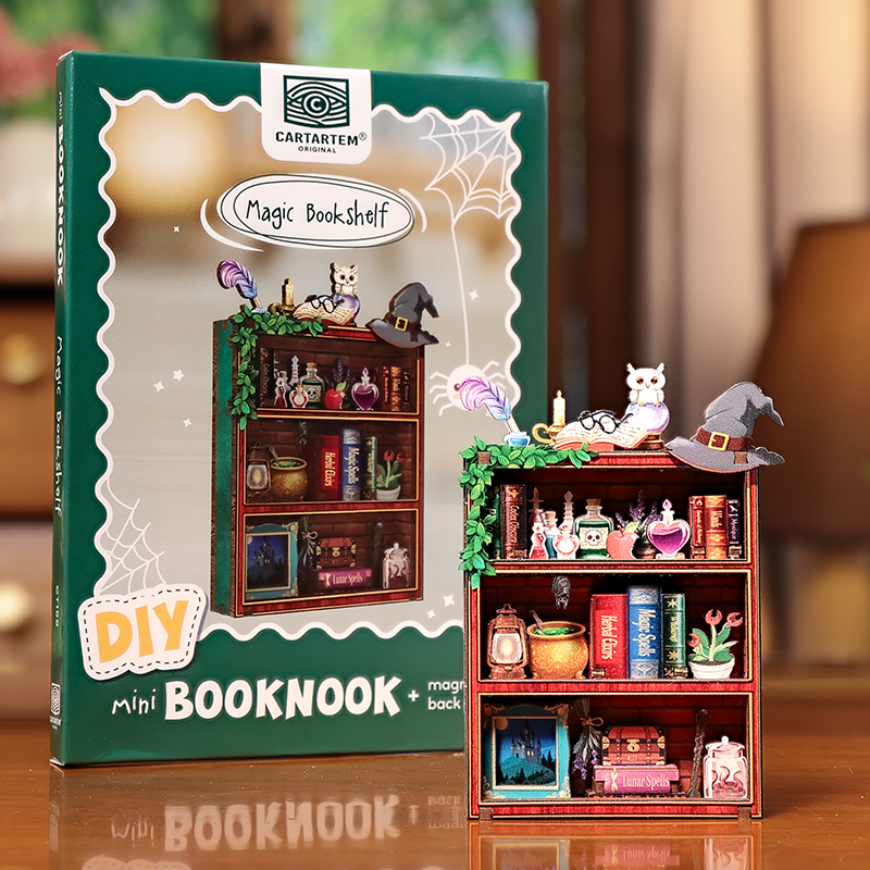 DIY Book nook kit mini-Magic bookshelf