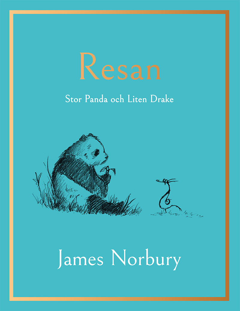 Resan-stor panda och liten drake