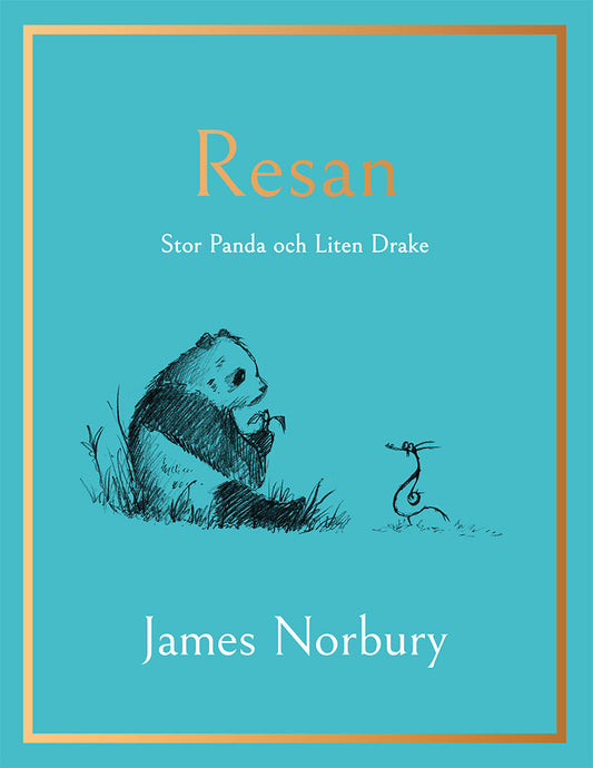 Resan-stor panda och liten drake