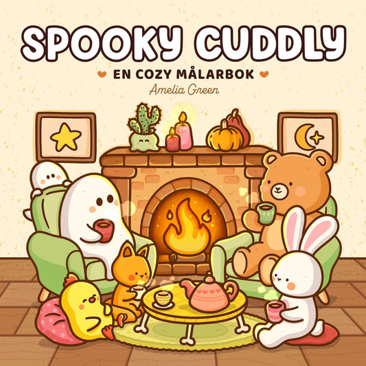 Spooky cuddly målarbok