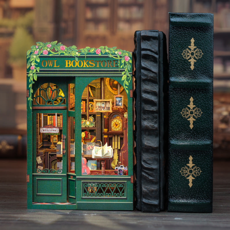 DIY Book nook kit Owl Bookstore