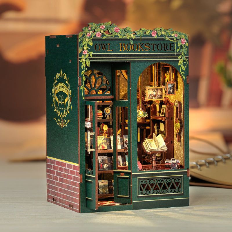 DIY Book nook kit Owl Bookstore