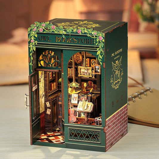 DIY Book nook kit Owl Bookstore