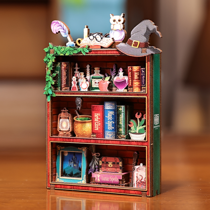 DIY Book nook kit mini-Magic bookshelf