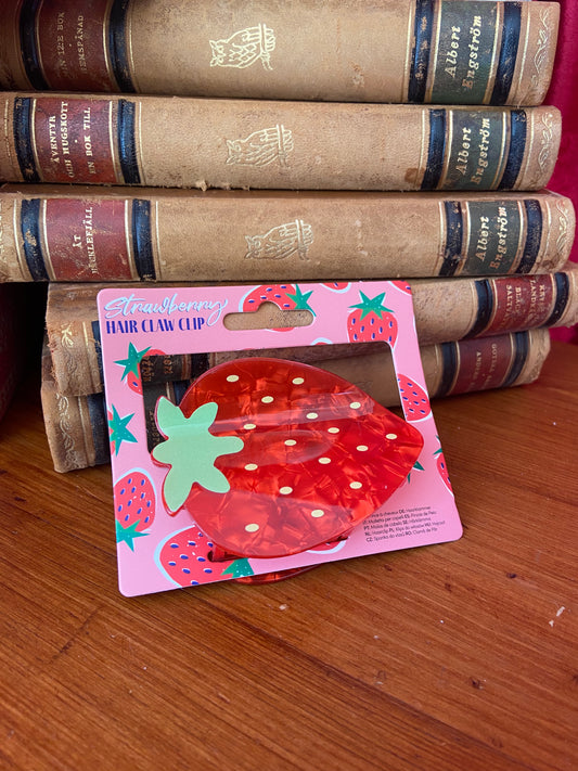 Strawberry hair claw clip