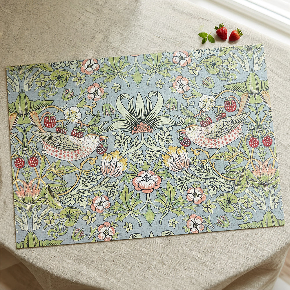 William Morris pussel - Strawberry thief 1000 bitar