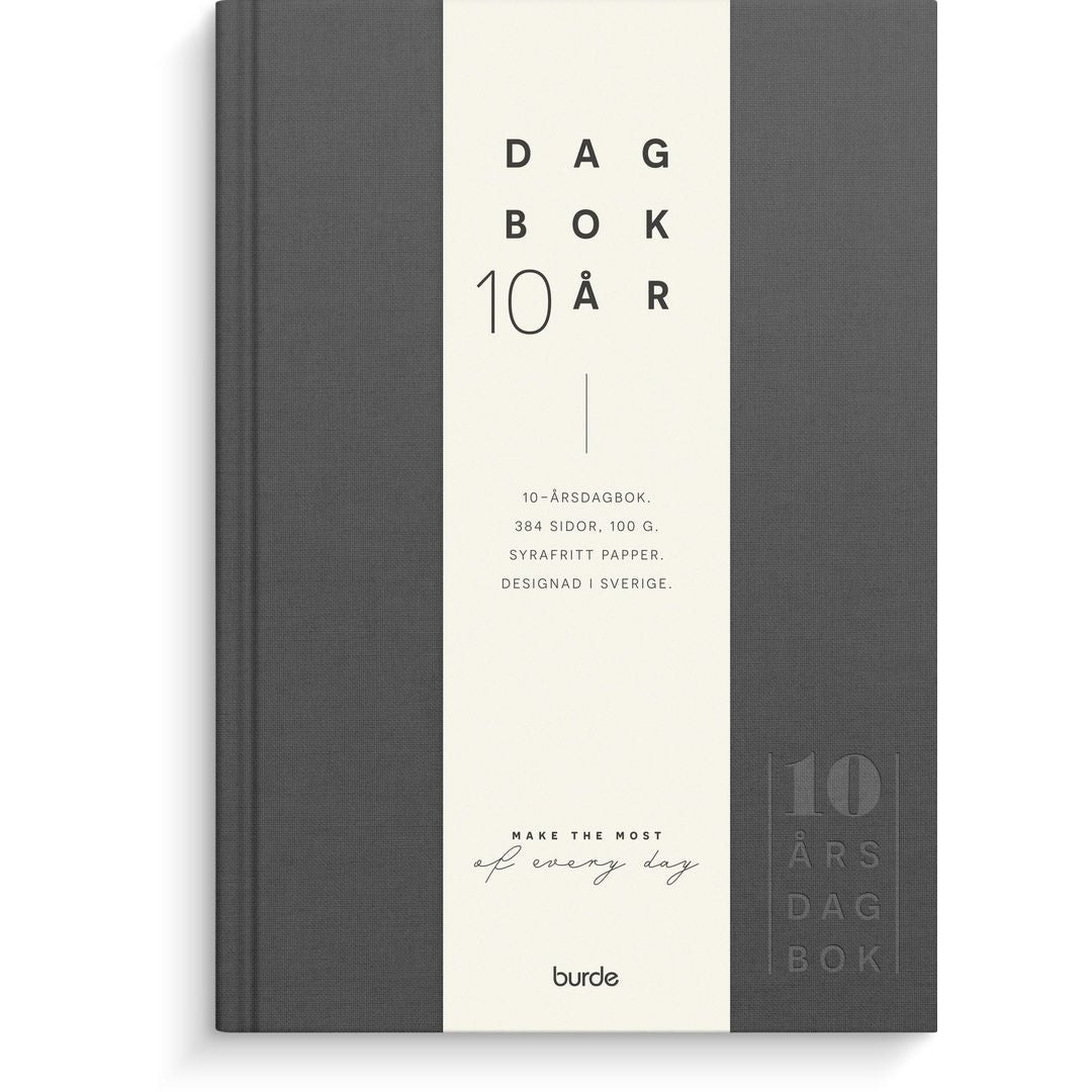 Dagbok 10 år grå