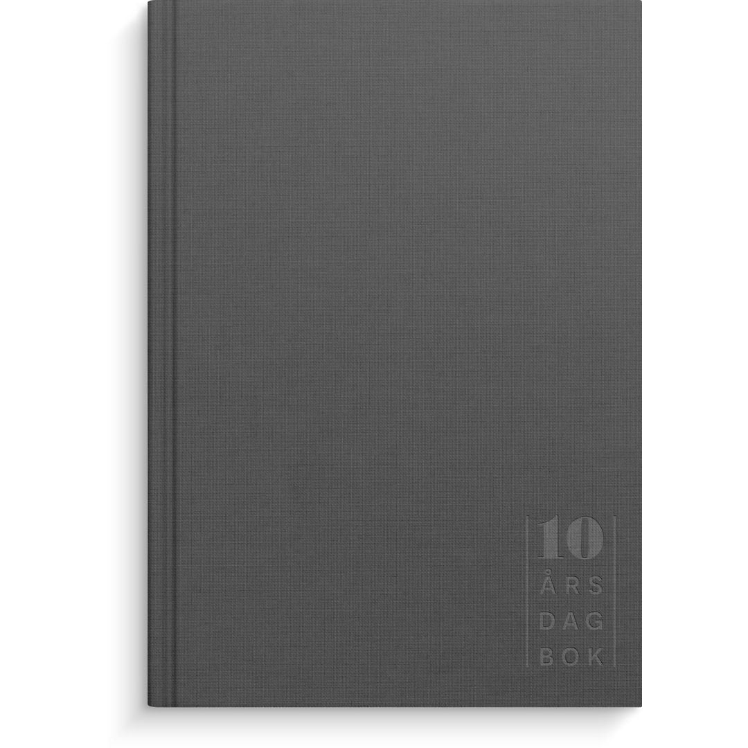 Dagbok 10 år grå