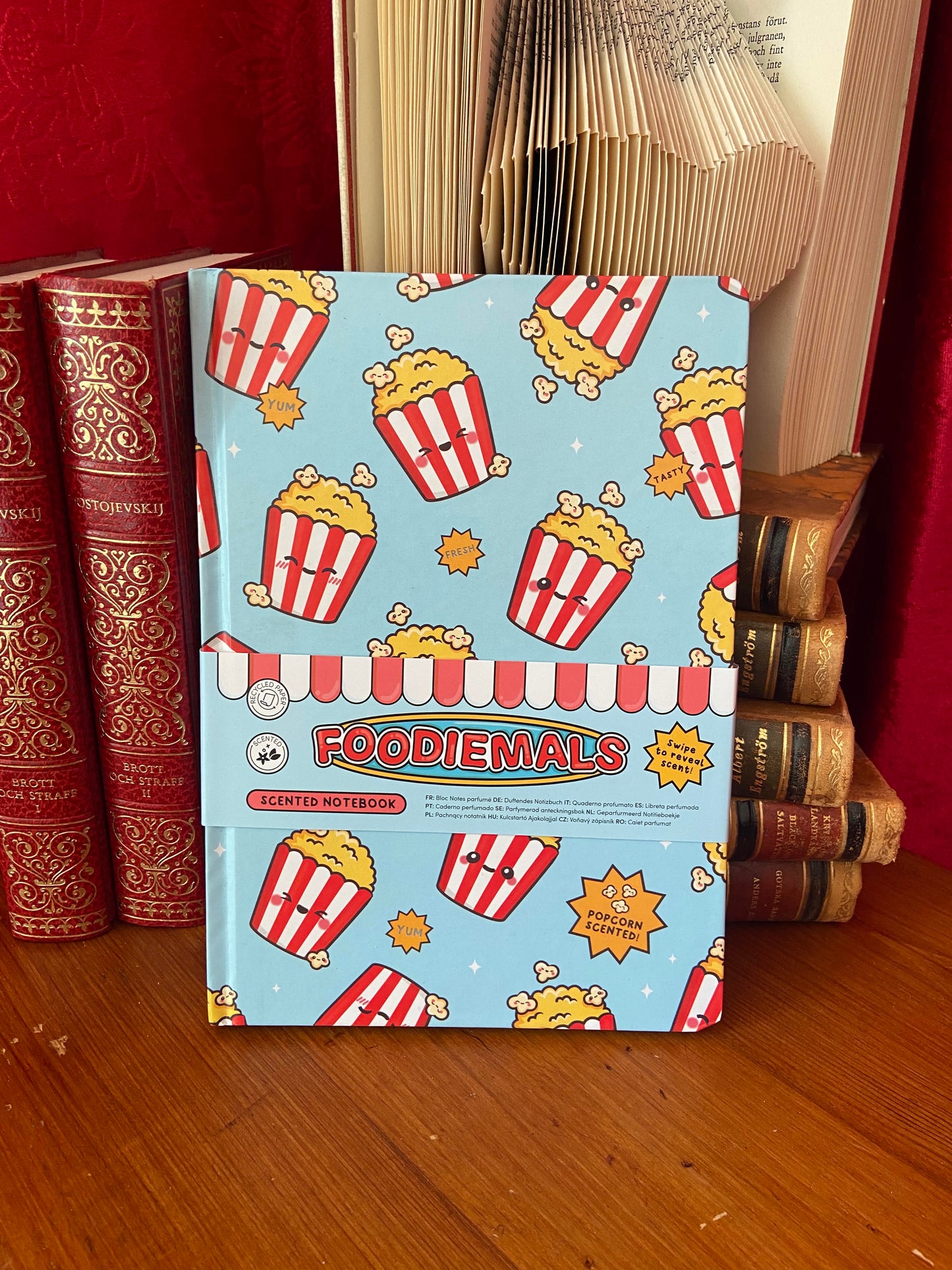 Anteckningsbok A5, popcorn